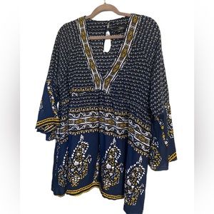 Suzanne betro blouse bell sleeve sz 1x